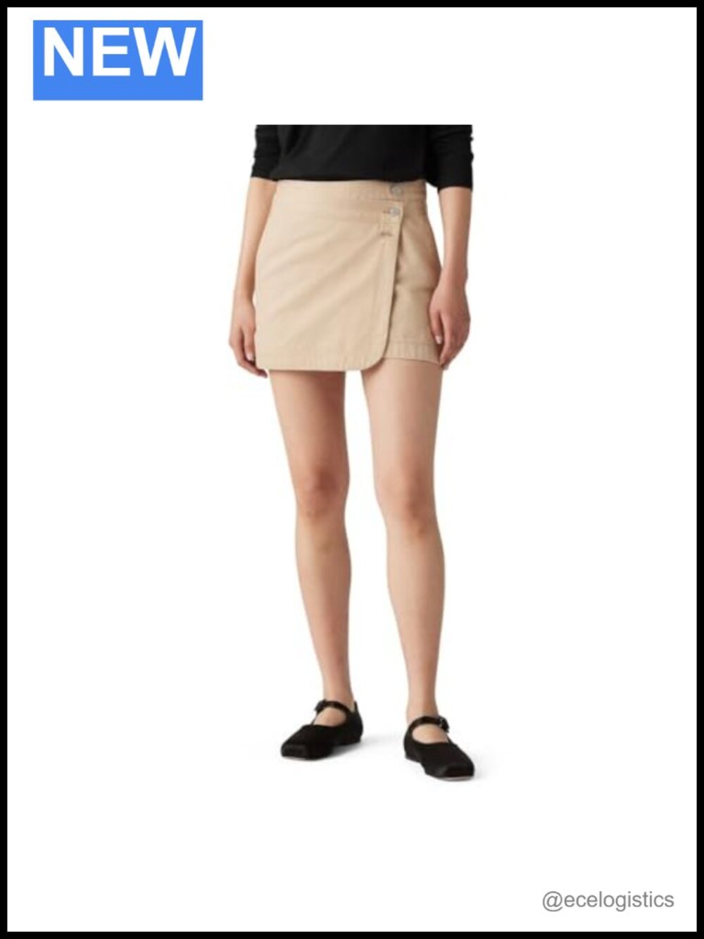 Levi's Wrap Skirt A-Line Above Knee Lightweight Zipper Casual